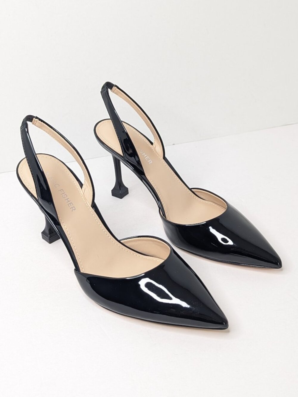 Marc Fisher Hadya Slingback Pumps Black Women's 8